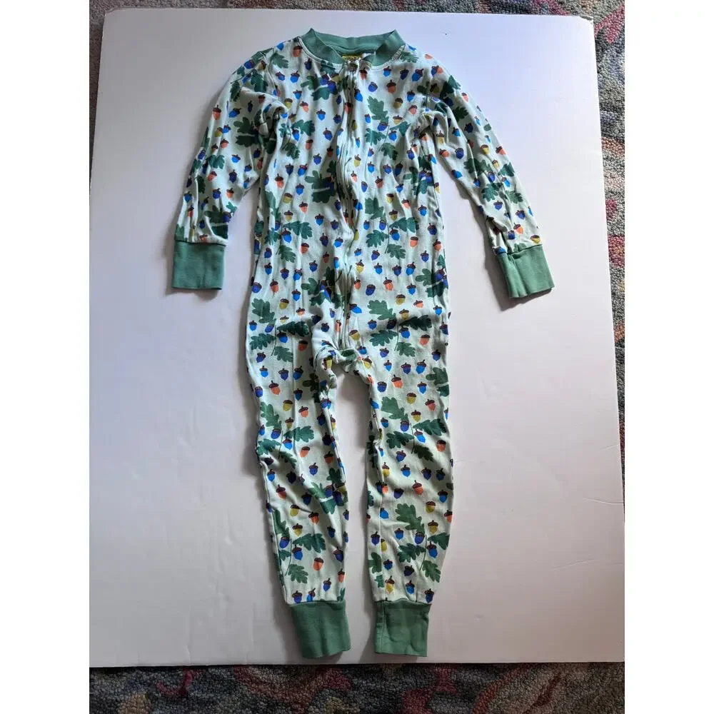 DUNS organic acorn zipper pajamas